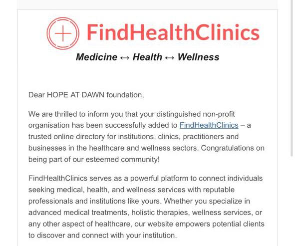 Hope at Dawn Foundation tweet media