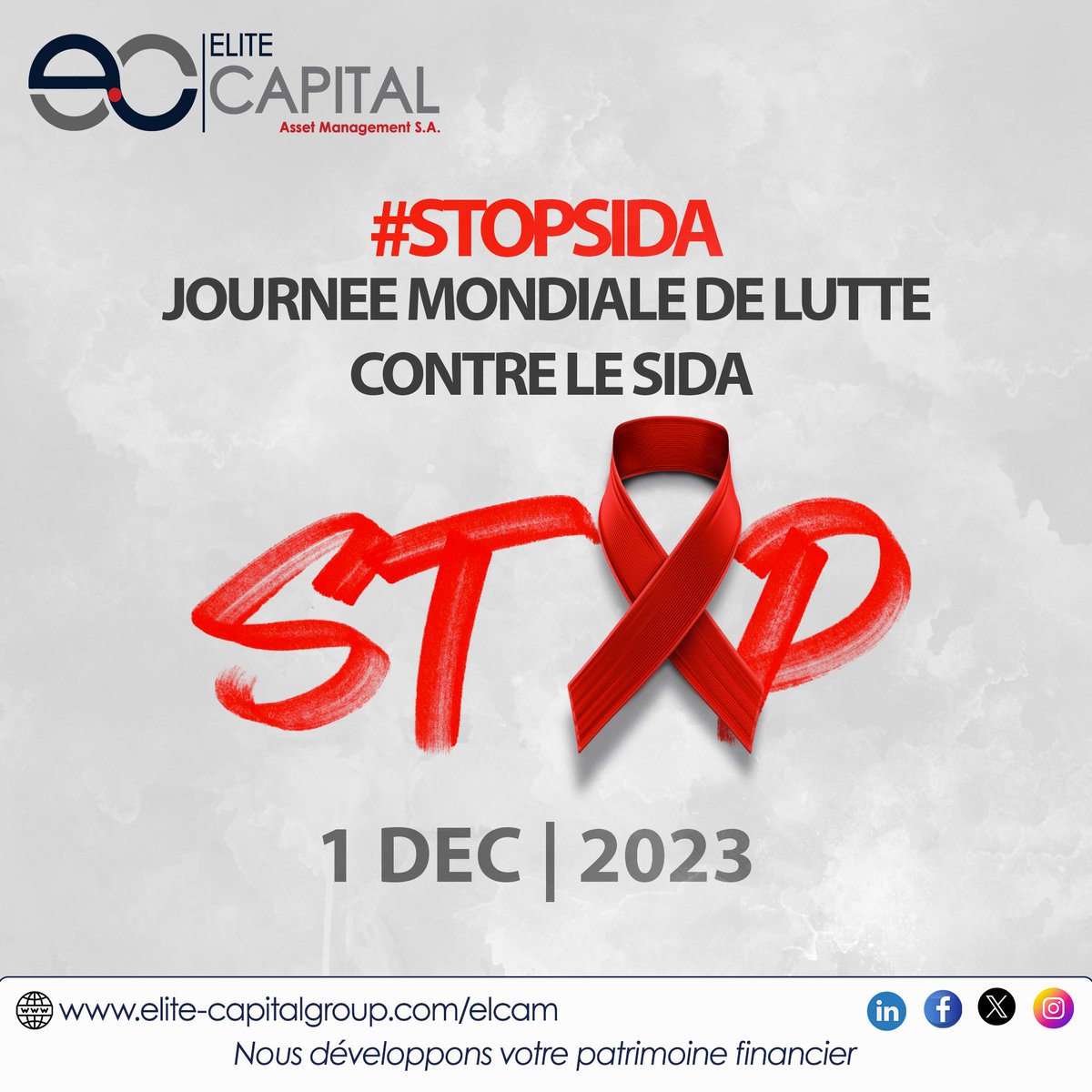 elcap_grp's tweet photo. 1er Décembre 2023, Journée mondiale de lutte contre le VIH SIDA.
Tous ensemble luttons pour un avenir sans #SIDA

#ELCAM #STOPSIDA #SIDA https://t.co/8zRvsGqG9Q