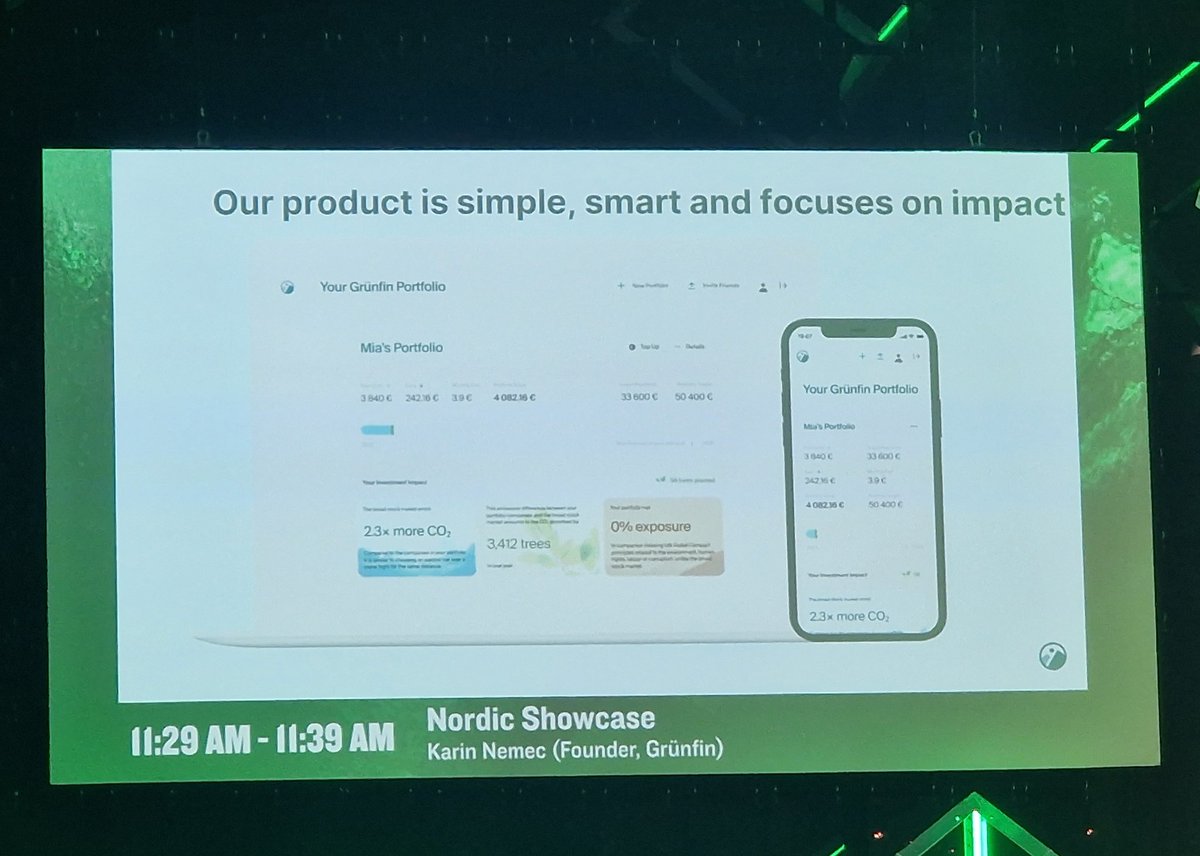 Grünfin is an activist sustainable investment platform ... #Slush #Finance #sustainability