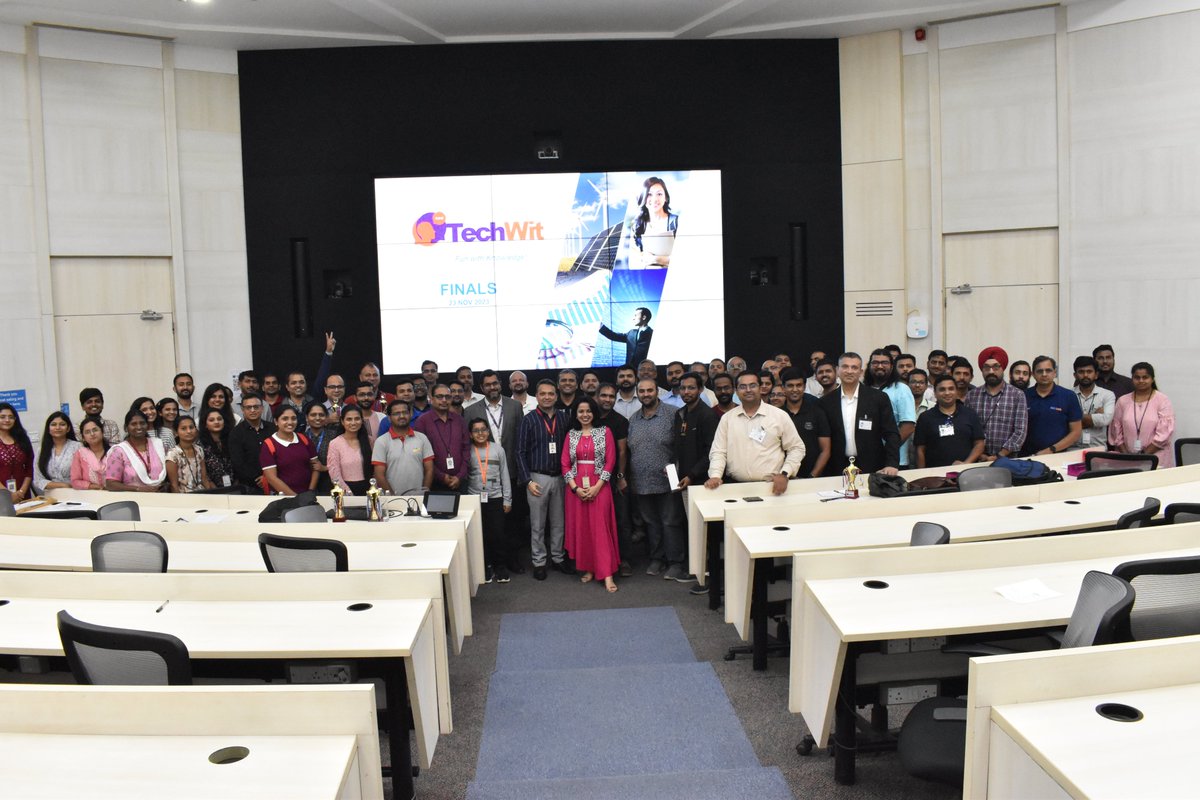 LifeAtInfy's tweet photo. Pune DC witnessed a fun-filled technology celebration on Nov 23rd with myriad of events conducted at #Techzooka2023, including a finale of Inter-Corporate quiz – TechWit. The day concluded with aspiring techies pitching diverse array of innovative ideas. https://t.co/LCRQ5H96St