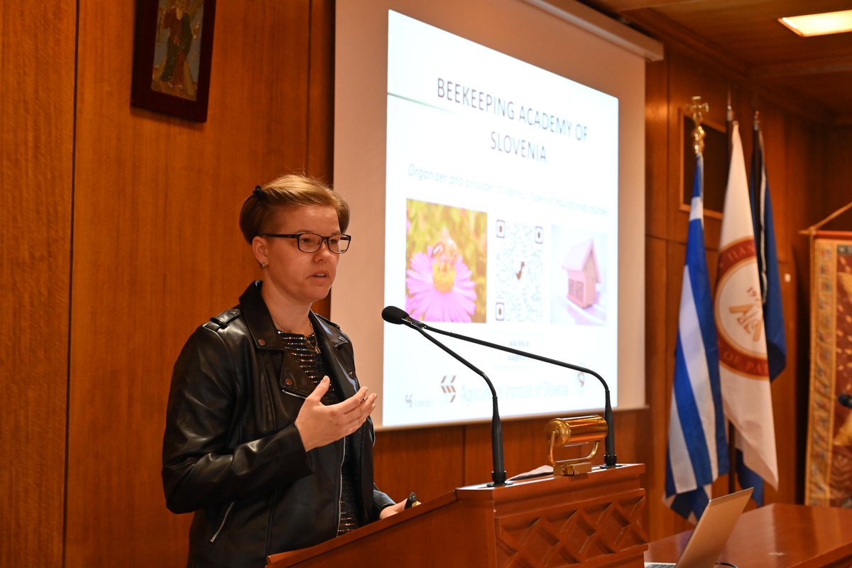 Very happy to visit Patras again &amp; observe the planted melliferous flowers at the Uni Bee Garden, supported by our Embassy in the framework of a joint 🇸🇮-🇬🇷project. Opportunity to get acquainted with the Slovenian🐝Beekeeping Academy for more possibilities of local cooperation.
