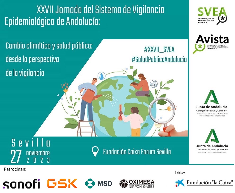 Si te perdiste la jornada:

#XXVII_SVEA #SaludPúblicaAndalucía
XXVII Jornada del Sistema de Vigilancia Epidemiológica de Andalucía: Cambio climático y salud pública: desde la perspectiva de la vigilancia
Sevilla, 27 de noviembre de 2023

Ya disponible en: easp.es/project/xxvii-…
