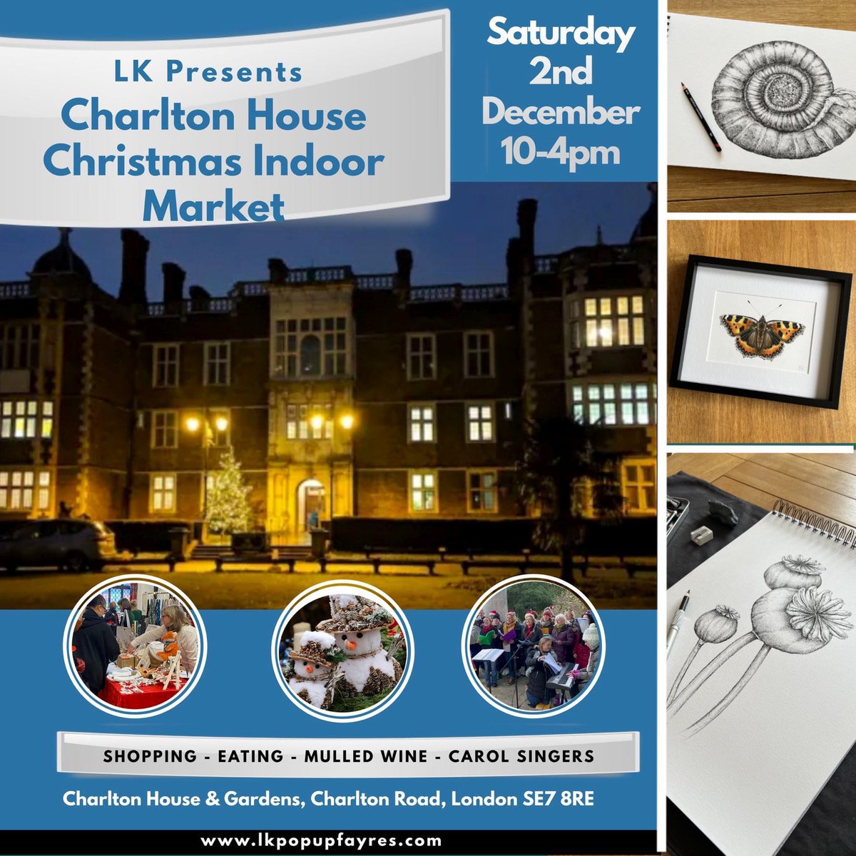 Event alert - Christmas Indoor Market @CharltonHouseGW this Saturday 2nd December. 10am to 4pm. #se7 #charlton #charltonhouse