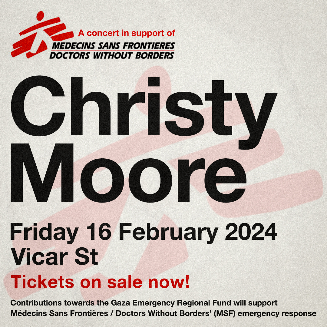 ★ 𝗢𝗡 𝗦𝗔𝗟𝗘 𝗡𝗢𝗪 ★ 

@christymoore45's special gig which will be a fundraiser for Gaza Emergency Regional Fund is on sale now.🇵🇸 

Contributions will support Médecins Sans Frontières/ Doctors Without Borders’ (MSF) emergency response.

🎟️here - bit.ly/41aoDhO