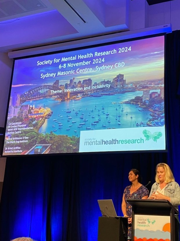 We are excited to announce that #SMHR24 will be held in Sydney 6-8 Nov! The conference theme is 'Innovation and Inclusivity' and hosted by @TheMatilda_USyd, @blackdoginst and @InsideOutInst