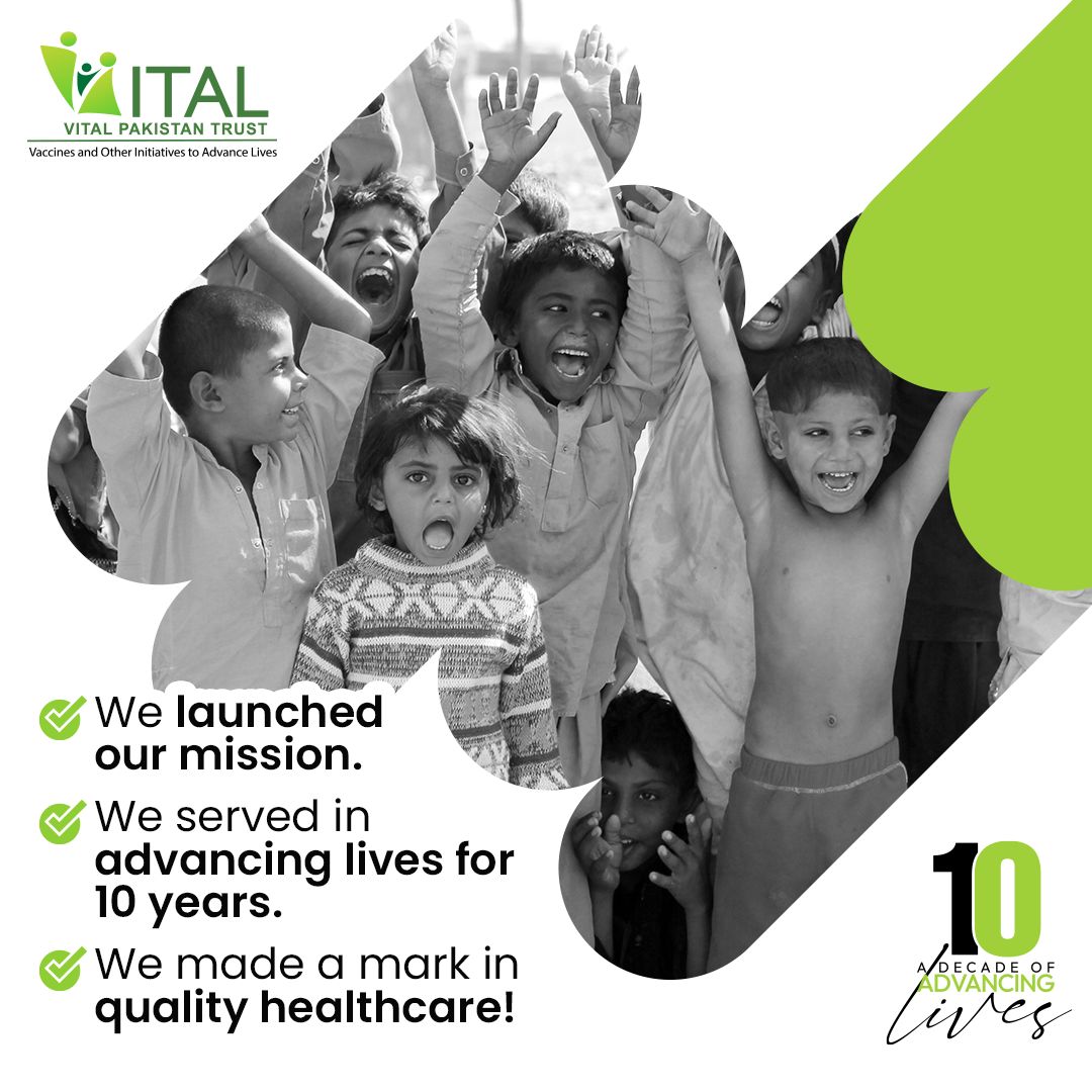 Vital_Pakistan's tweet photo. Vital Pakistan Trust is turning 10 years old this month! As we delve into a decade's worth of memories, milestones, and the incredible support of our donors, we can't help but feel grateful for the journey we've shared.
#VPTAnniversary #ADecadeStrong #adecadeofadvancinglives https://t.co/EiRiFz1pcU