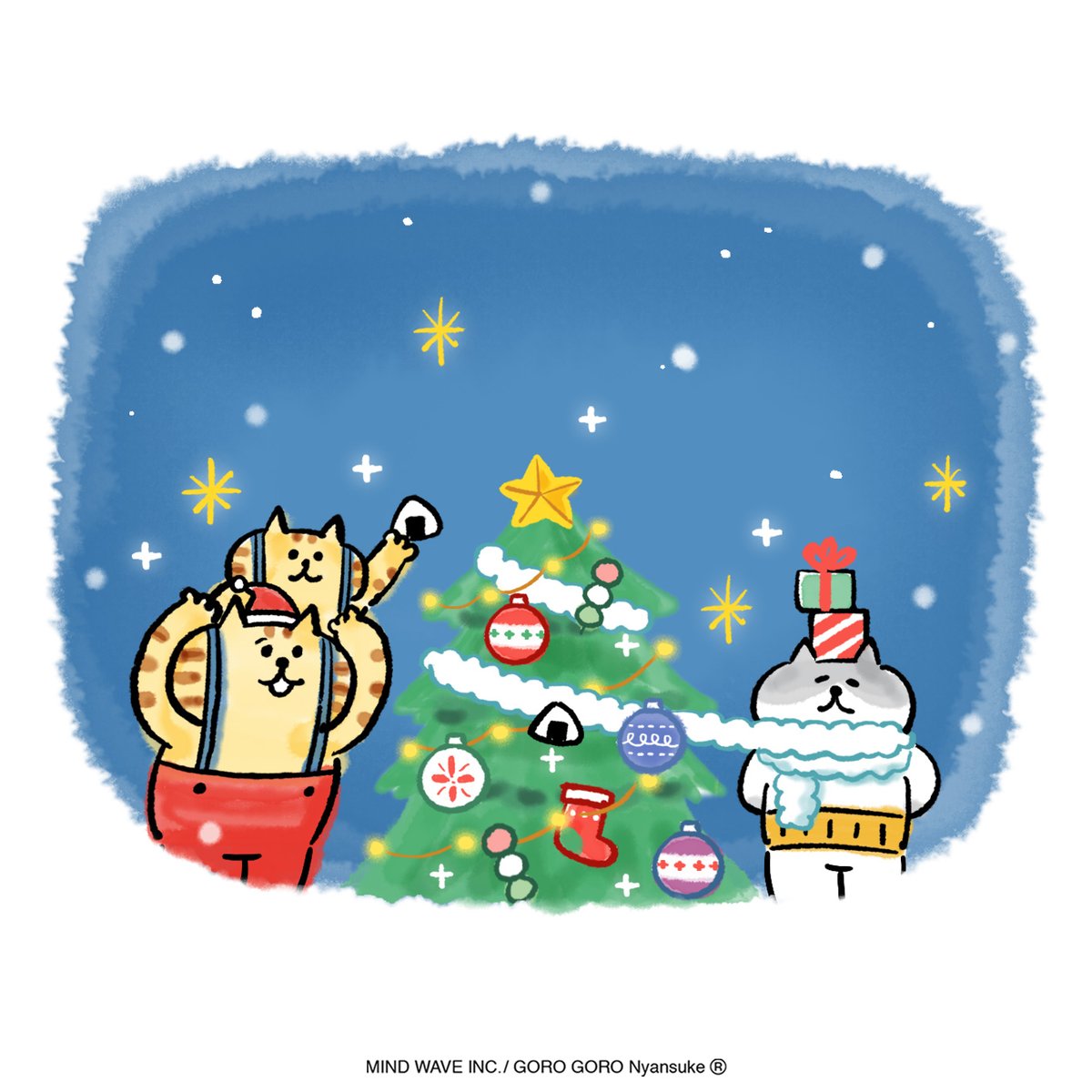 goronyan_info's tweet photo. 🎄おしらせ🎄

お金や投資について楽しく学べるWEBサイト
『日興フロッギー』にて
#村里つむぎ が #ごろごろにゃんすけ のイラストを描き下ろしました🌈

12月のイラストは「ハッピークリスマス」⛄
オーナメントがにゃんすけらしくてステキなのです🍙

▼記事
https://t.co/y9PVUCbBDI https://t.co/LzdTcwOZke