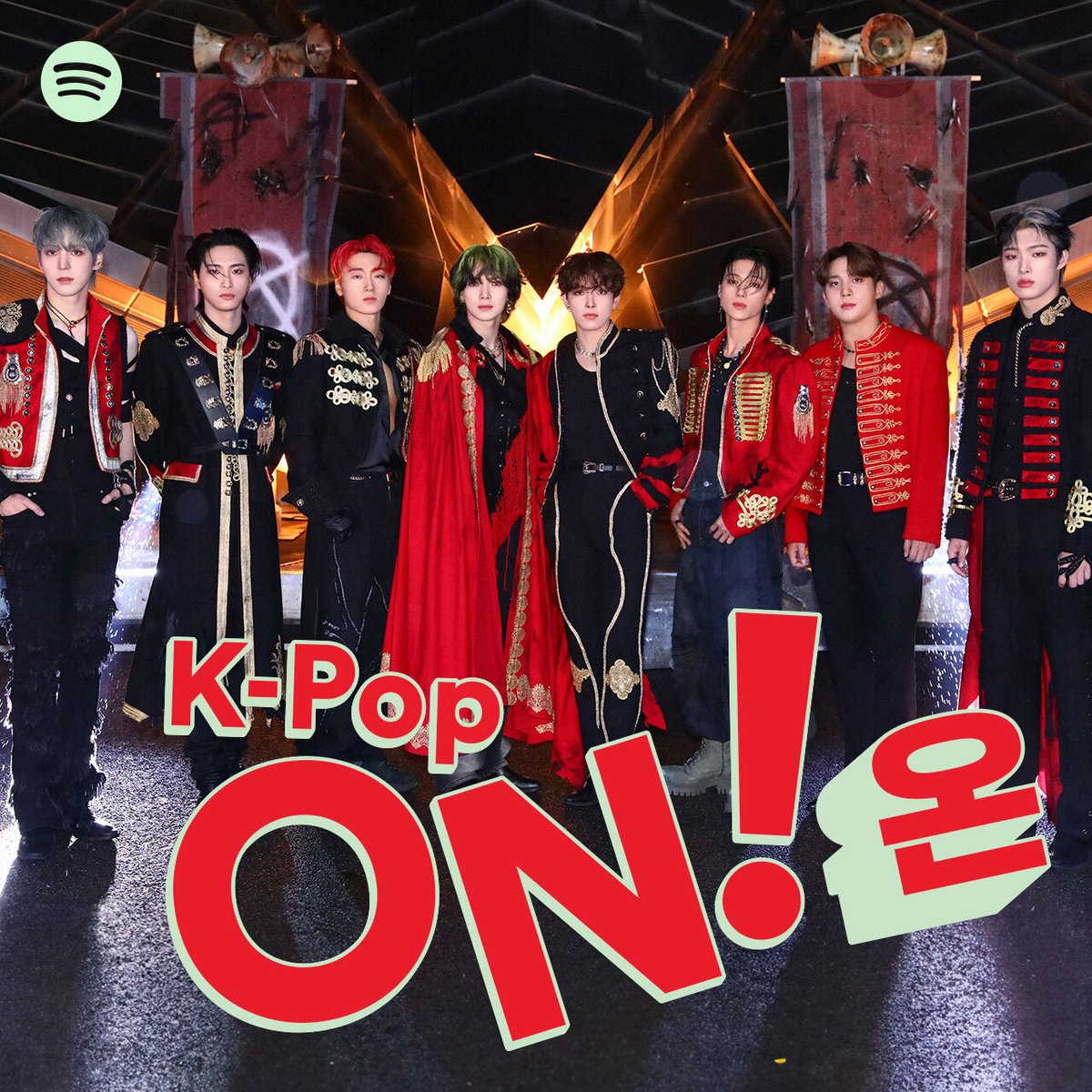 [📷] Spotify 'K-Pop ON! (온)' PLAYLIST COVER ⠀ 지금 Spotify에서 신곡 ‘미친 폼 (Crazy Form)’를 들어보세요! ⠀ 🔗 spoti.fi/49YwUcx @SpotifyKR @SpotifyKpop ⠀ #WILL #미친폼 #Crazy_Form #ATEEZ #에이티즈