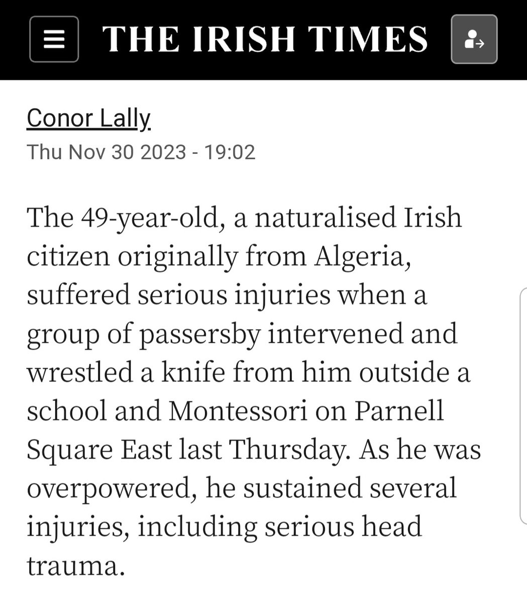 It has been established that the perpetrator of the Nov 23rd #DublinAttack is an Algerian national with naturalized Irish citizenship. This has been reported in mainstream Irish news outlets. Attempts to conceal this by pointing to the specific errors of Gript Media are shameful.