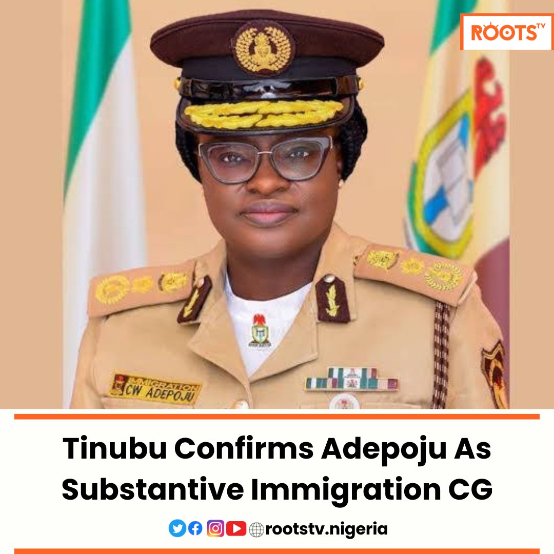 Wura-Ola Adepoju has been officially appointed as the Comptroller General (CG) of the @nigimmigration by President @officialABAT

#FreeSowore  #Obasanjo #Igbo #Ooni #Hotellobby