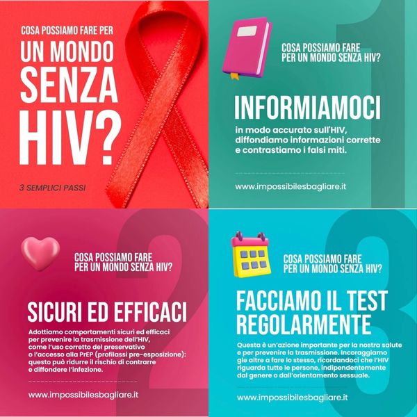 AsaOnlus's tweet photo. Primo Dicembre. Giornata mondiale di lotta all'HIV.
Informazione e prevenzione. Lotta allo stigma.
#HIV #Impossibilesbagliare #UugualeU #facciamoiltest #testHIV #WorldAIDSDay https://t.co/lxfJ3jUH9s