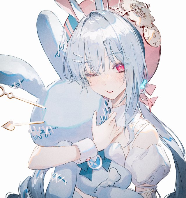 「blue hair stuffed bunny」 illustration images(Latest)