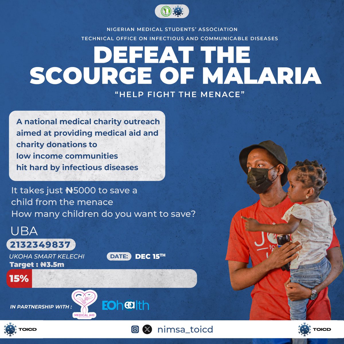 nimsa_icd's tweet photo. It takes just #5000 to save a child from this menace.
How many children do you want to save?🥺🥺

#helpfightthemenace #defeatmalaria #yourdonationgoesalongway https://t.co/elJFGUSpln