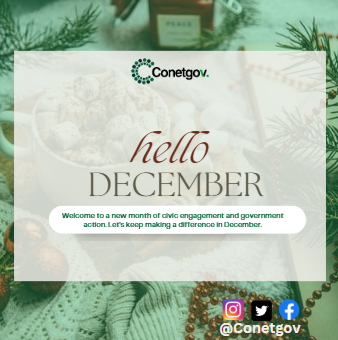 ConetGov's tweet photo. December marks the start of a new chapter in our public service journey. Let's write it with dedication and excellence. 
#happynewmonth #hellodecember. https://t.co/WdvGQAqDX1