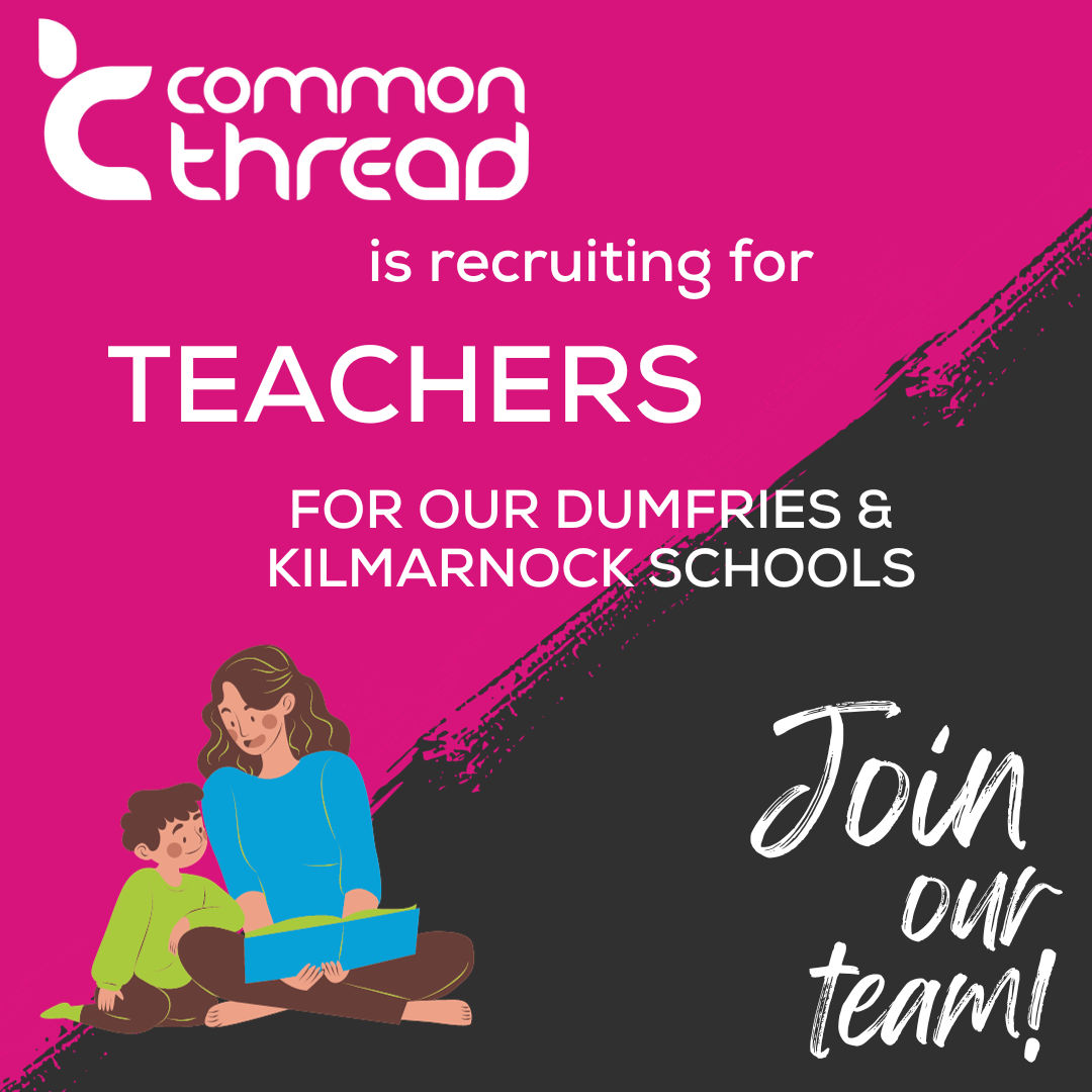 commonthreadltd's tweet photo. We are currently looking for two exceptional teachers to work in our Kilmarnock and Dumfries schools. If you bring creativity and compassion into your teaching practice, we want to hear from you.

Find out more and apply here: https://t.co/FAOgdbGIFW https://t.co/neTEPNlgIh