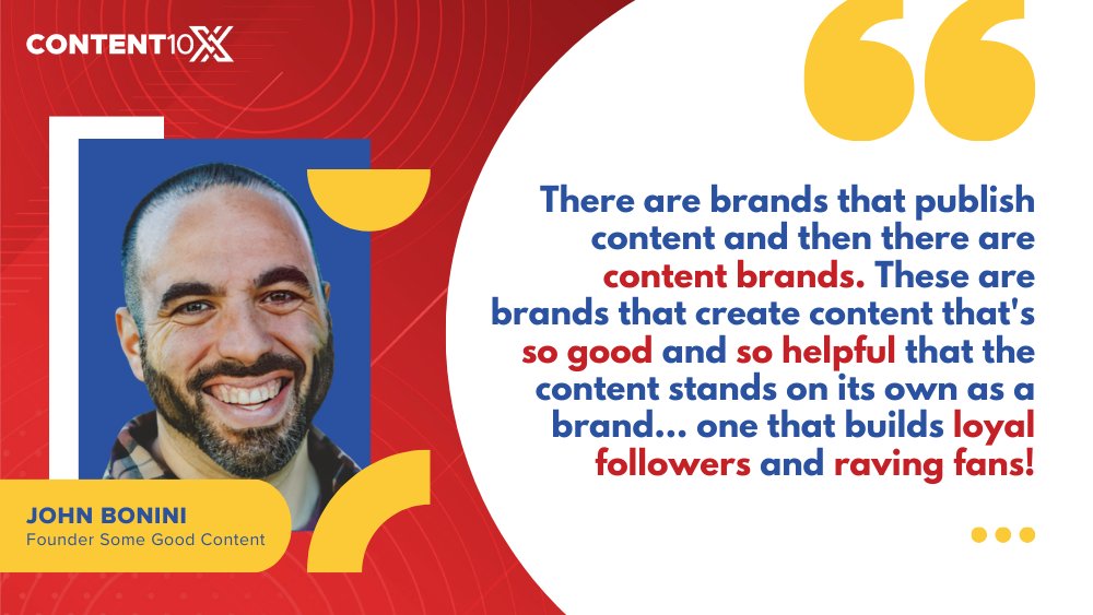 Amy Woods - Content 10x 🎬🎤 (@content10x) on Twitter photo 📣 This is what we’ve been shouting from the rooftops for 6 years!
Fantastic to hear <a href="/Bonini84/">John Bonini</a> repeat our mantra on The Content 10x Podcast.
He shares brill insights and tips on content brands, link dumping and more.
Find it wherever you get your podcasts, YouTube & our blog 📣 This is what we’ve been shouting from the rooftops for 6 years!
Fantastic to hear <a href="/Bonini84/">John Bonini</a> repeat our mantra on The Content 10x Podcast.
He shares brill insights and tips on content brands, link dumping and more.
Find it wherever you get your podcasts, YouTube & our blog