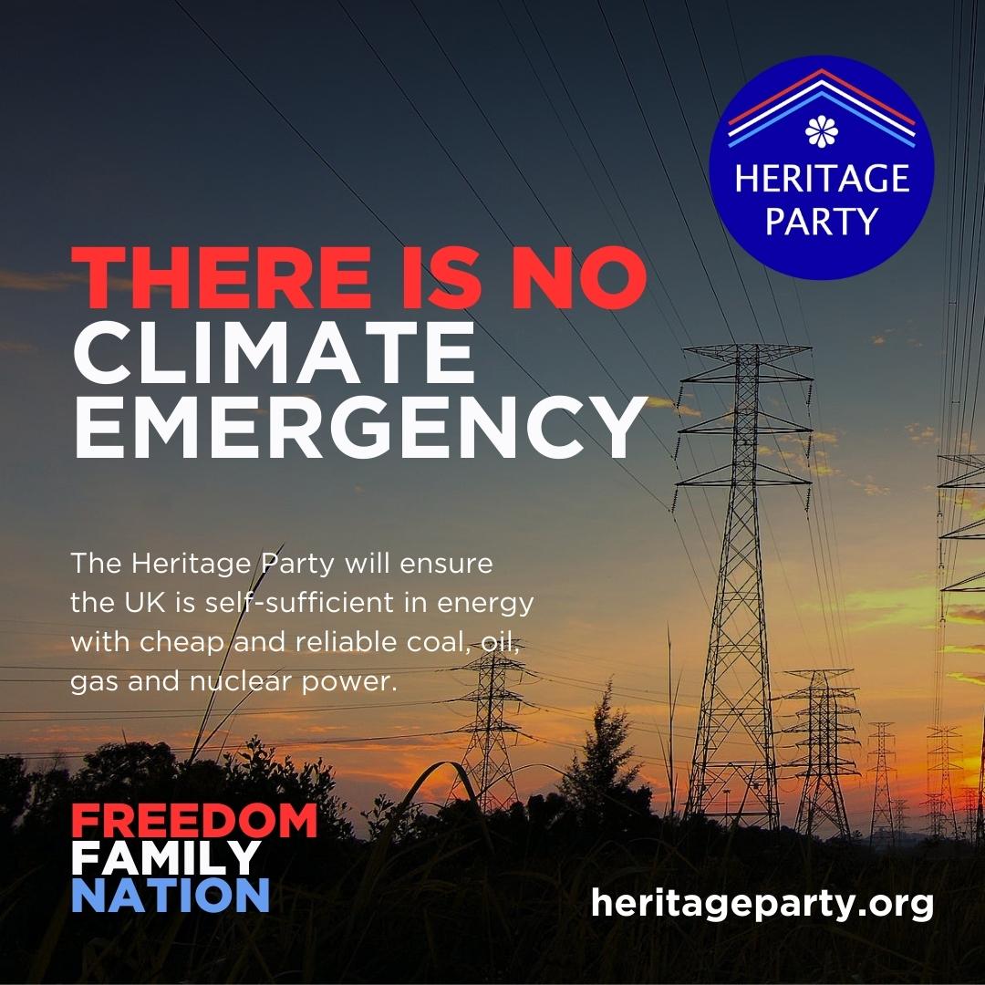 There is no climate emergency. END NET ZERO heritageparty.org