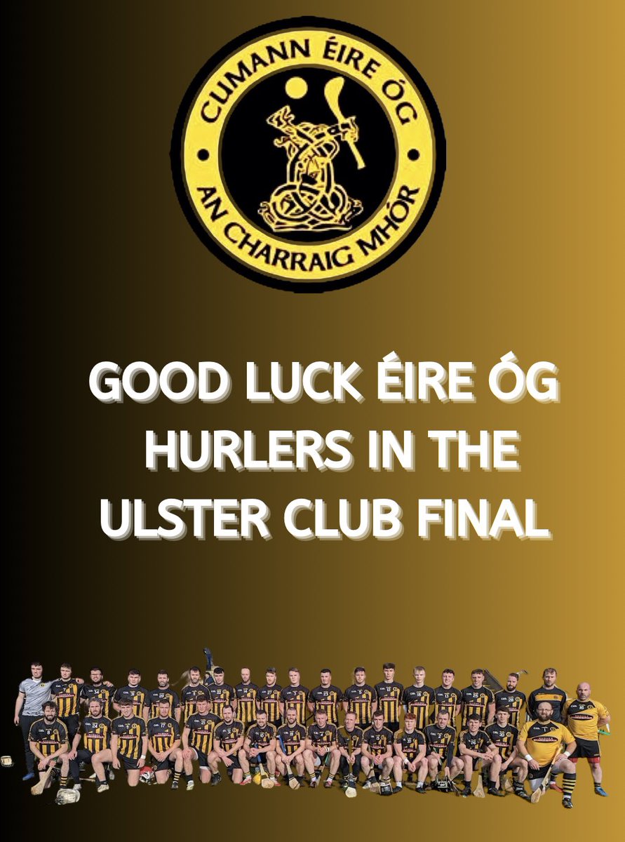 An Charraig Mhór CLG (@carmengaa32) on Twitter photo Good luck to all at <a href="/EireOg/">Éire Óg Carrickmore</a> in tomorrow’s Ulster Club Final against Setanta in Owenbeg.
The hard work is done - let’s bring it home men!!
Tickets can be purchased using the link👇🏼.
tinyurl.com/549asa39 Good luck to all at <a href="/EireOg/">Éire Óg Carrickmore</a> in tomorrow’s Ulster Club Final against Setanta in Owenbeg.
The hard work is done - let’s bring it home men!!
Tickets can be purchased using the link👇🏼.
tinyurl.com/549asa39