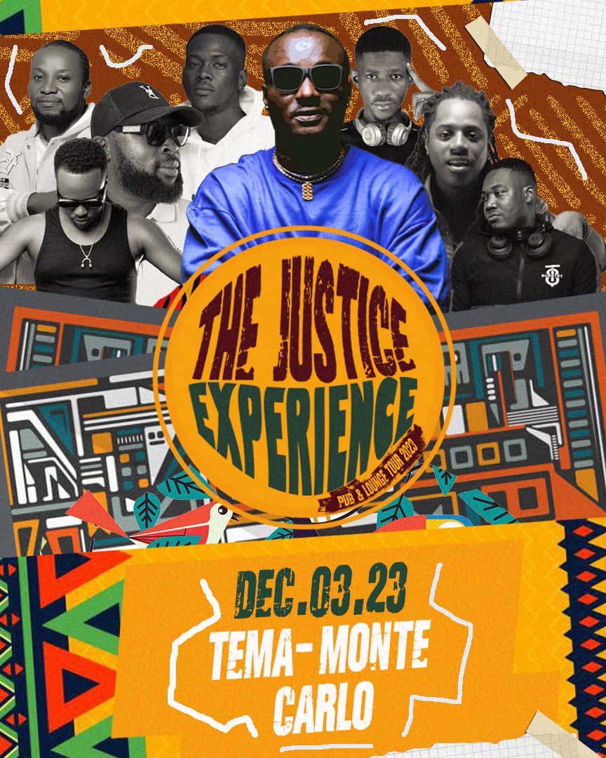 theelitepr's tweet photo. Get ready to party with @djjusticegh at his Justice Experience Pub and Lounge tour! He’d be bringing the heat to your city this month with the hottest tunes, DJs and MCs. Don’t miss this epic night of music and fun, starting from December 3 at Monte Carlo. https://t.co/DKxDvwTCWF