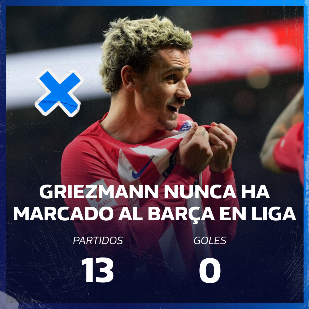 ⭐ Griezmann está en uno de los mejores momentos de su carrera: lleva ya 13 goles esta temporada 👀 Hoy busca marcarle gol por primera vez al Barça en LaLiga con el Atleti, algo que nunca ha conseguido en 13 partidos ⏱ No te pierdas el partidazo de la semana hoy a las 21:00h.