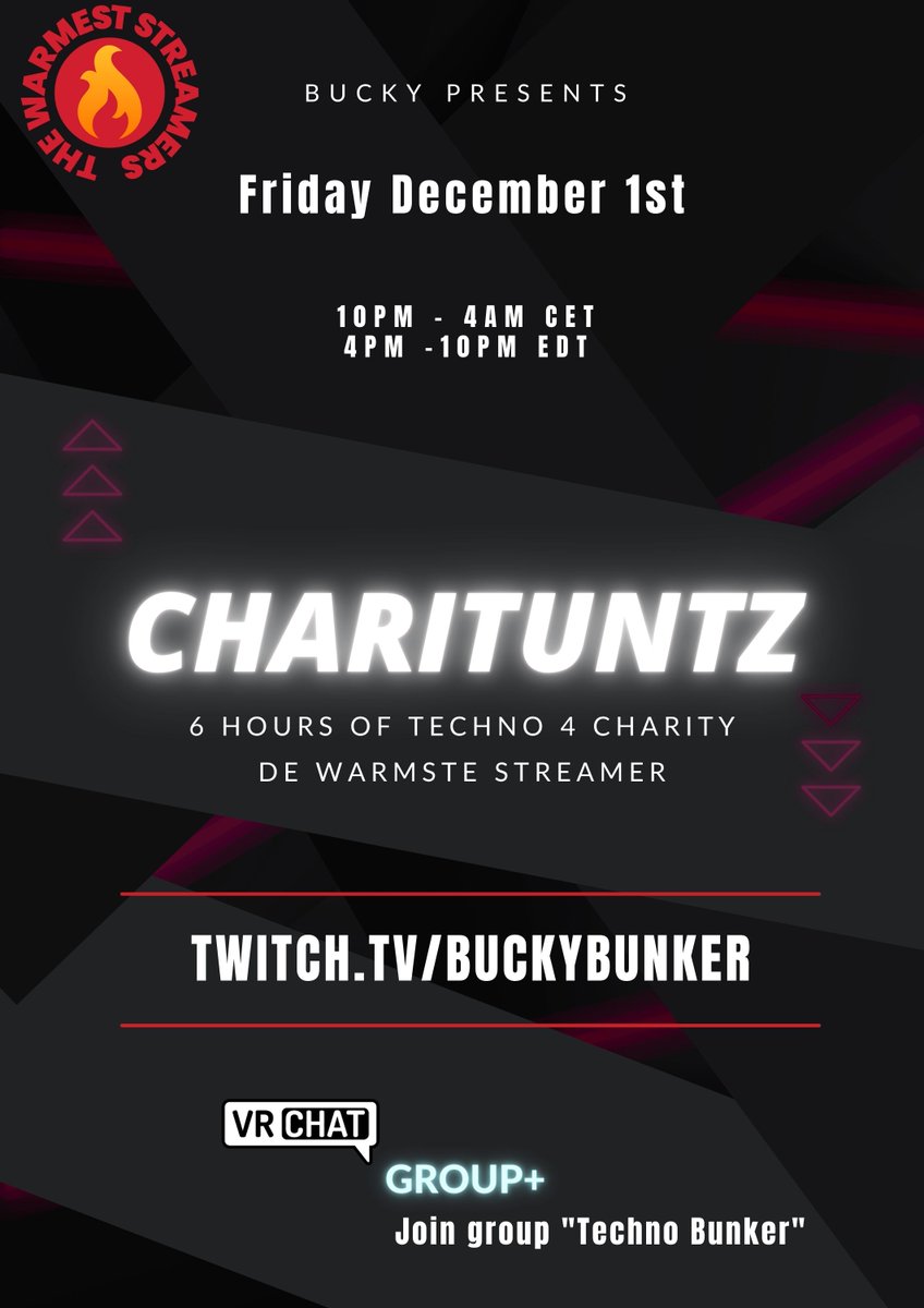 BuckyBunker's tweet photo. 🔥 Today, our stream will be part of @warmestreamers, a collective of Twitch streamers dedicated to fundraising for @DeWarmsteWeek , an annual charity event in Belgium! The current theme revolves around "Opgroeien Zonder Zorgen" translating to "Growing Up Without Worries" 🔥 https://t.co/HAmcg0kdwS