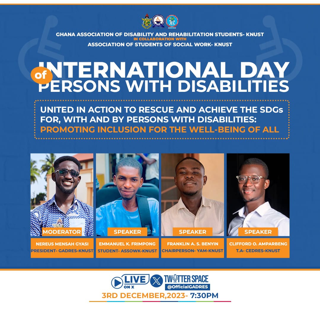 DaudaMalik5's tweet image. In embracing diversity, and celebrating resilience. Join us on this International Day of People with Disabilities, let&apos;s build a world where everyone&apos;s abilities shine. 
#DisabilityIsNotInability
@DisabilityCA 
@naj_seydu @IreneSiaw_ @YagGhana @ef641229 @Aksarfo @benyin_franklin