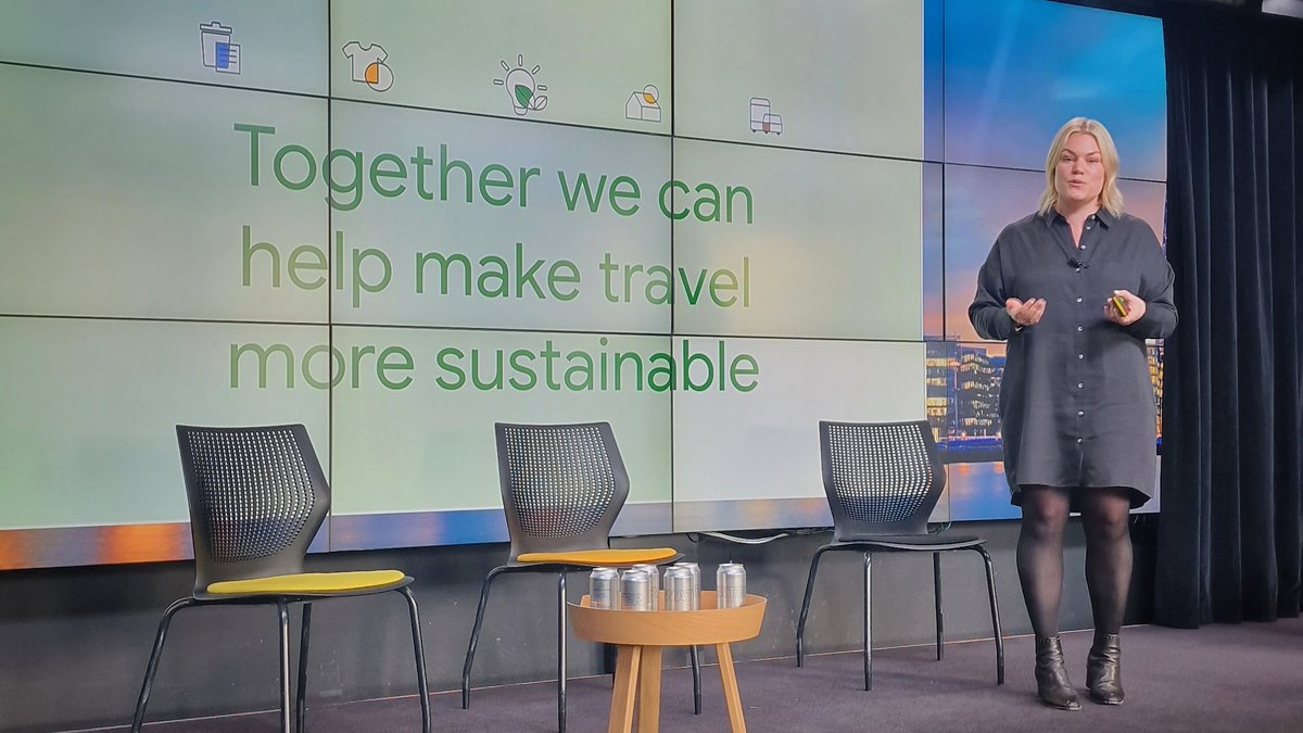 #Google revealing the tech and tools that will help shape the future of green #travel.

"If we can't expect consumers to demand the change at the pace we need it to happen, them marketers need to work to drive the demand"

👇
Yesterday <a href="/travelweekly/">Travel Weekly</a> #sustainability summit