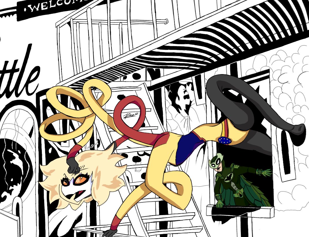 "Owls... ¿puedes recordarme que estamos investigando por acá?"

(Y acá un nuevo dibujo, en que OwlWoman colabora con Pliable O'l para solucionar un caso que llevo a la detective a Miami. Disculpen si no salio bien o parece incompleto, es que este también también tomo mucho hacer)