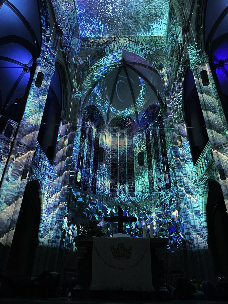 Johanneskirche Stuttgart, immersive Lightshow Genesis