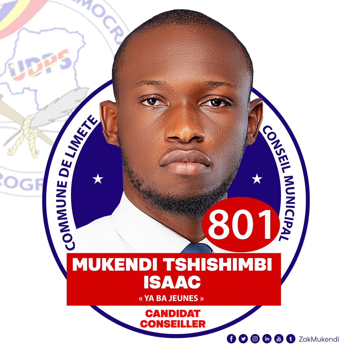 #Elections2023
#CirconscriptionDeLimete
#ConseilMunicipal
#CandidatConseiller
#IsaacMukendi801