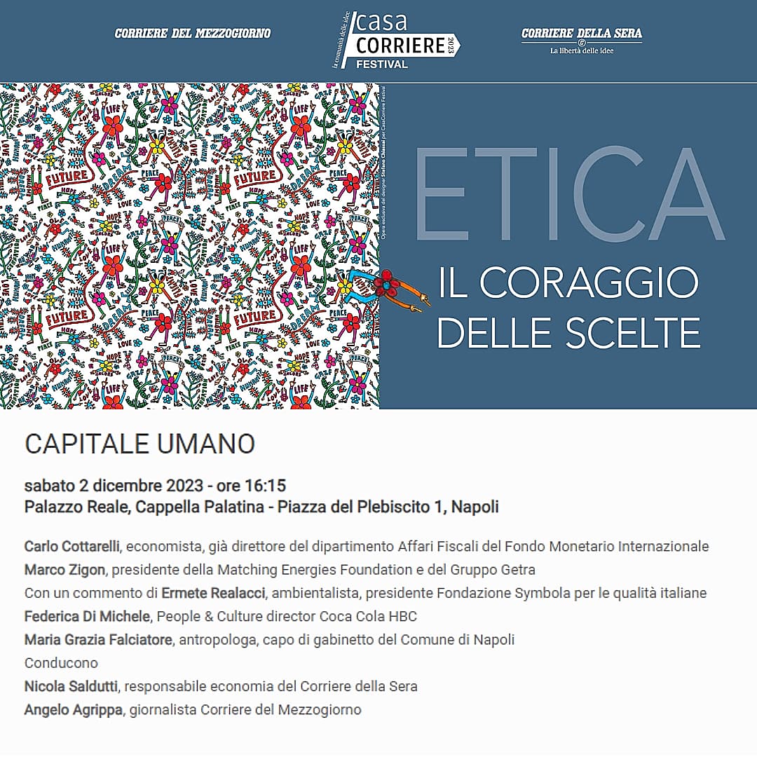 erealacci's tweet photo. Sabato 2 dicembre a Napoli a #CasaCorriere per ragionare su un'economia a misura d'uomo per il futuro del #mezzogiorno, #crisiclimatica, #innovazione, #territori, #comunità. Del coraggio di puntare sul #capitaleumano. 

@Corriere @corrmezzogiorno 
@CottarelliCPI @nicolasaldutti @angeloagrippa @lauravalente