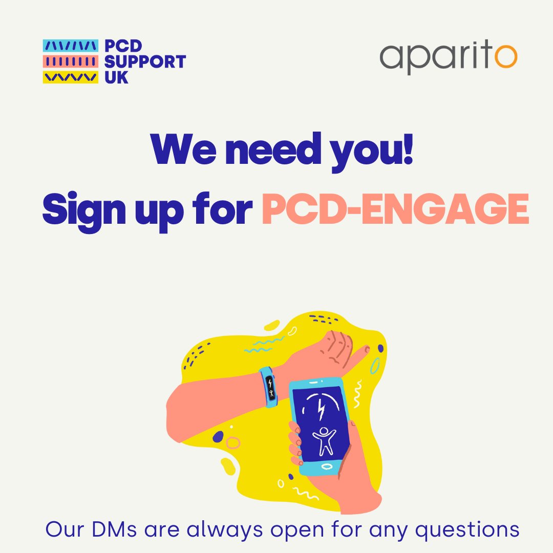 Have you signed up yet? Don’t miss out on the chance to become part of PCD History with the latest PCD Engage clinical trial. 👋 Open to anyone aged 14+ 🏃Participants will receive a £20 Amazon voucher and the option to keep their wearable* 👏pcdsupport.org.uk