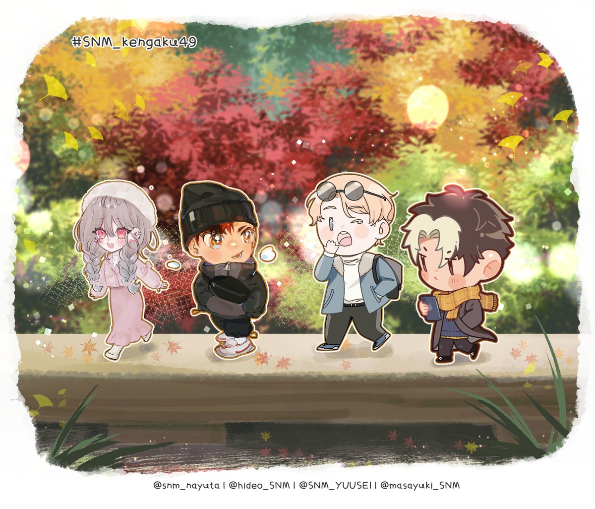 masayuki_SNM's tweet photo. #snm_kengaku #snm_kengaku49
ห้อง 401 ทัศนศึกษา ณ สวนซังเคเอ็น🍁

//มาสะยูกิง่วนอยู่กับการตอบข้อความเกือบทั้งวันเพราะทสึยุจังทักมาก่อกวนไม่หยุด💢 https://t.co/NnOkjx53c3