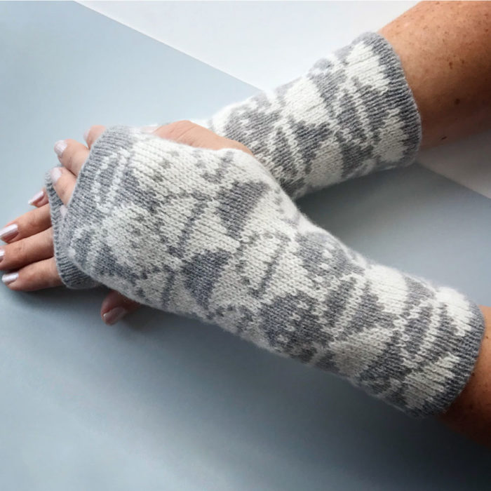 These beautifully warm ladies’ fingerless wrist warmers are designed and knitted in England from 100% lambswool yarn by artisan designer-maker Kate Sayer of Little Knitted Stars. cloudappreciationsociety.org/shop/knitted-w…