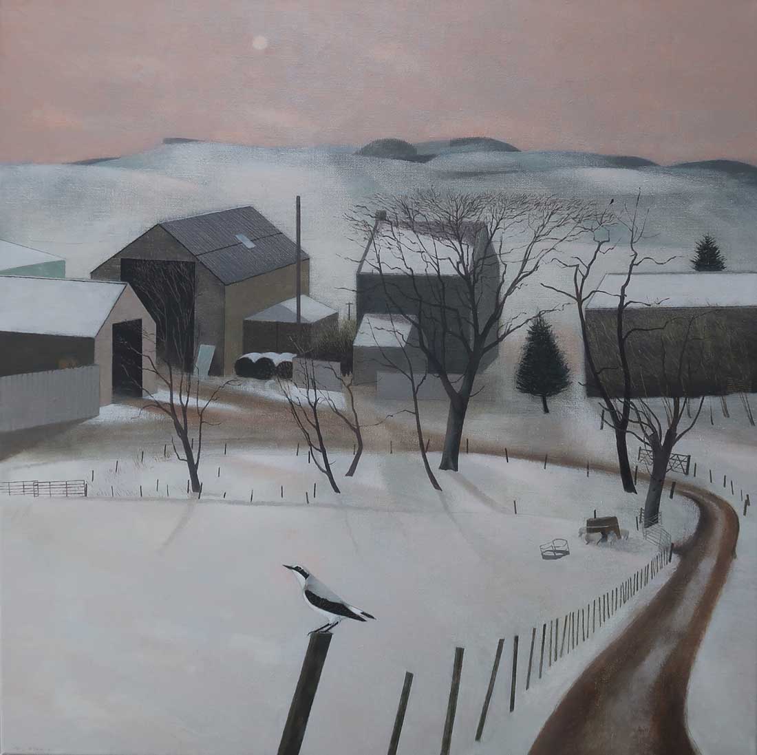 With December officially upon us, please enjoy this scene by Tom Mabon, which is aptly named 'December's Close'. 

 This painting is currently on display as part of our festive exhibition, which runs until December 23rd. 

TOM MABON
December's Close 
Oil on linen 
60 x 60 cm