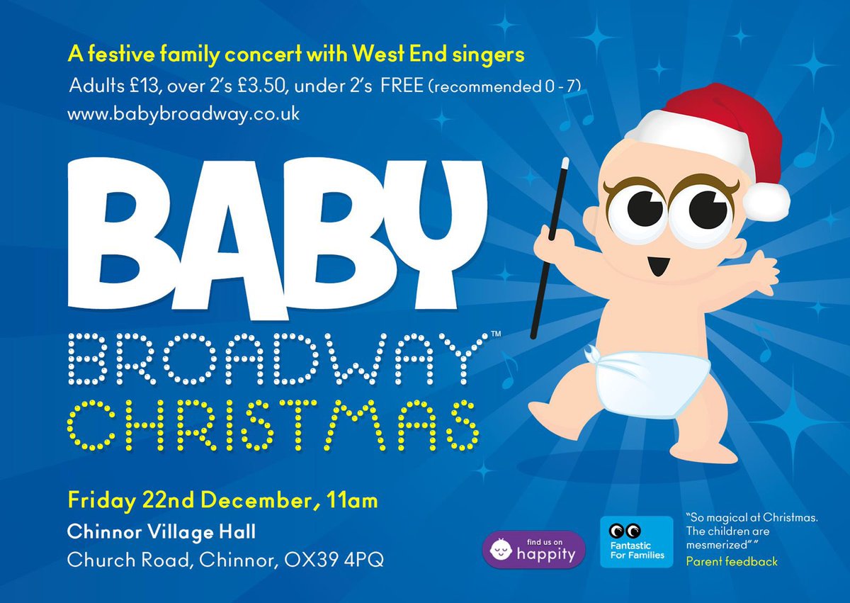 🎄👶✨ Exciting News Alert for Oxfordshire! Get ready to sprinkle some magic on your holidays because Baby Broadway Christmas is coming to Chinnor! 🌟🎅

 #BabyBroadwayChristmas #ChinnorMagic #FestiveFunInOxfordshire 🎄🎁

babybroadway.co.uk/events/baby-br…