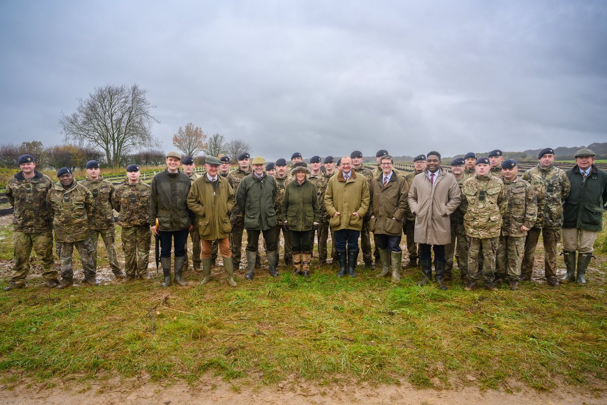 On Monday, A group of soldiers from the Royal Lancers (Queen Elizabeths’ Own) travelled to the Sandringham Estate in Norfolk to plant 1000 oak saplings. Queen Camilla, the Regiment’s Colonel-in-Chief, joined the soldiers to shovel the first soil onto the trees. #orglory