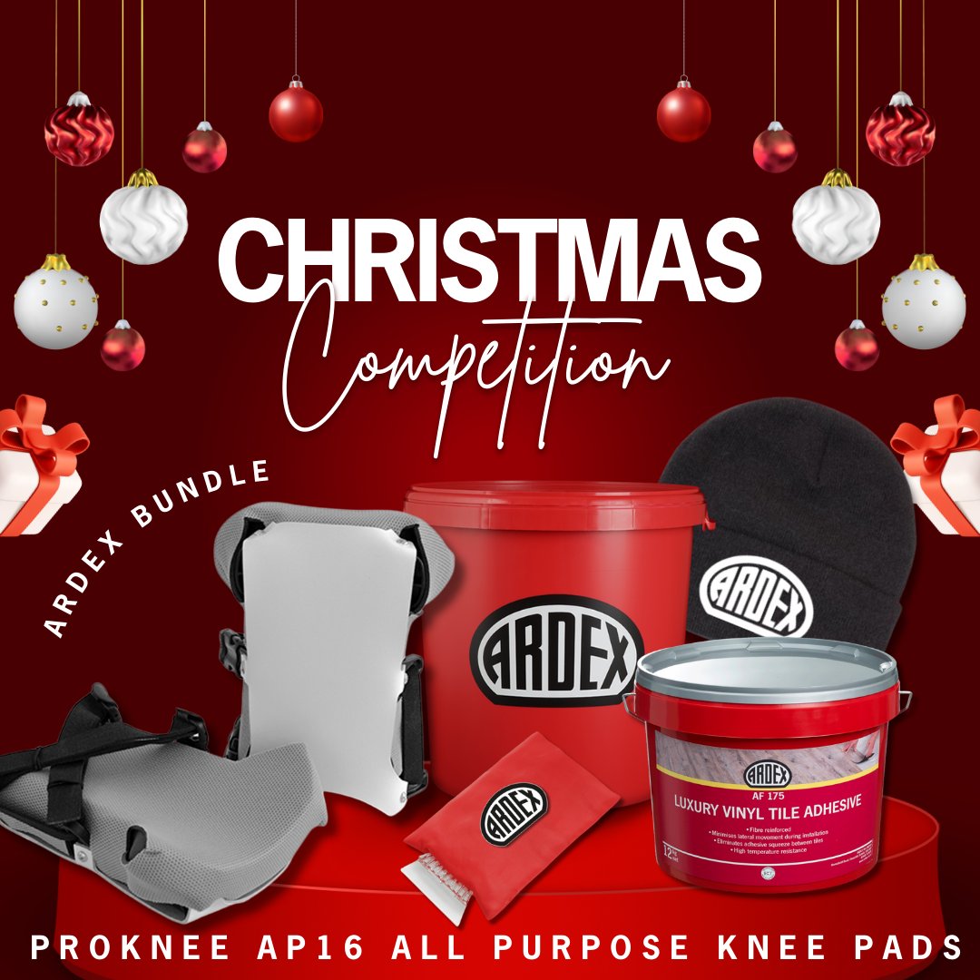 🎁  Christmas Giveaway! 

Win this exclusive bundle - including Proknee AP16 Knee Pads, thanks to <a href="/Floormartltd/">Floormart</a> ! 🎅🏼

To enter:
1️⃣ Follow <a href="/ARDEXUKFlooring/">ARDEX UK - Flooring</a> and <a href="/Floormartltd/">Floormart</a>
2️⃣ Like and retweet this post

Entries close 15.12.23

T&amp;Cs - ardex.co.uk/competition-te…

 #ardexuk #floormart