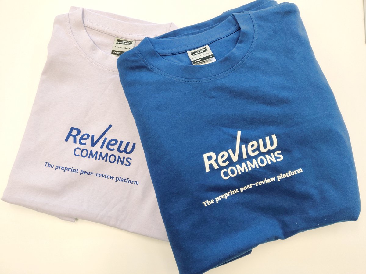 This weekend, we're bringing our freshly-printed Review Commons t-shirts to #cellbio2023 in Boston, USA. Any Review Commons reviewers, editors, authors and preprint-submitters can pick one up at booth 433 during a 'meet the editors' session on Sun/Mon/Tue.