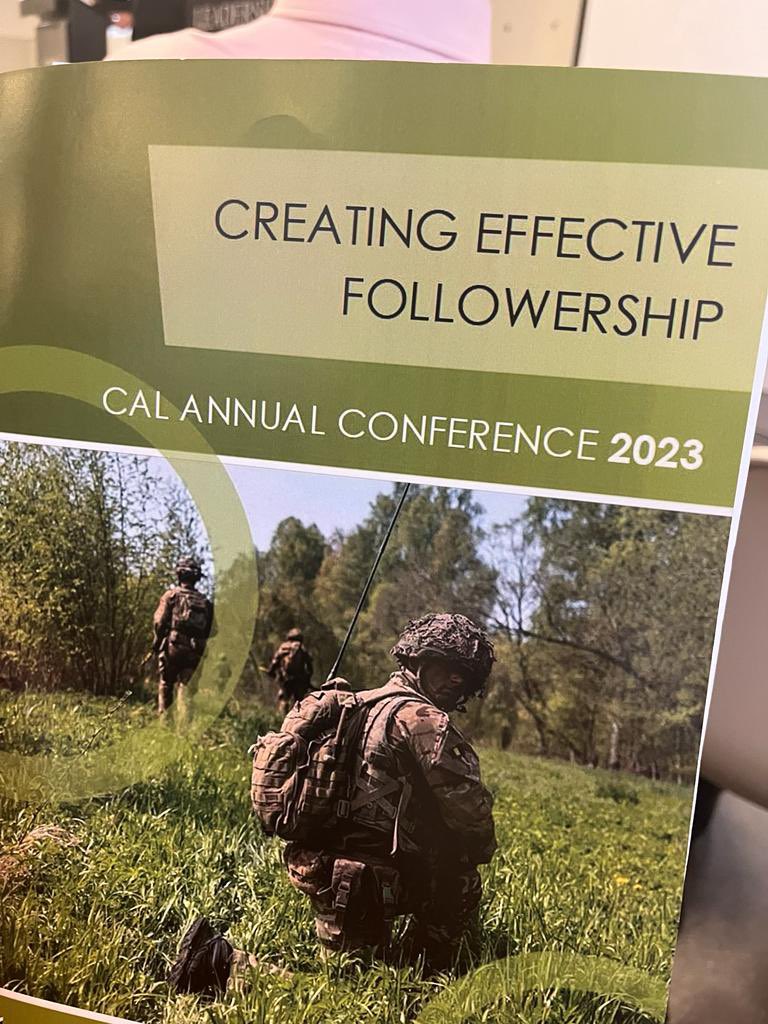 TAL attending Army Leadership Annual Conference. ‘Followership is the act of an individual or individuals willingly accepting the influence of others to achieve a shared outcome’ (British Army Followershup Doctrine).#tedderacademyofleadership #centreofarmyleadership #rafcranwell