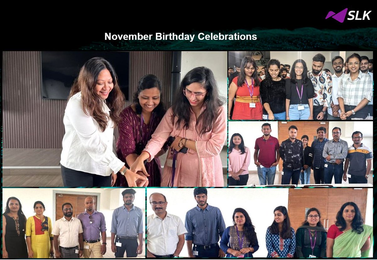 SlkSoftware's tweet photo. Celebrating the fantastic SLKites born in November! Here's to a birthday bash filled with joy and success on your path to greatness!
Curious about the buzz at #SLK? Dive into the excitement here: https://t.co/nvohf4sY6Y
#LifeAtSLK #TeamCelebration #NovemberBorn #BirthdayCheers https://t.co/DRCIrMqque
