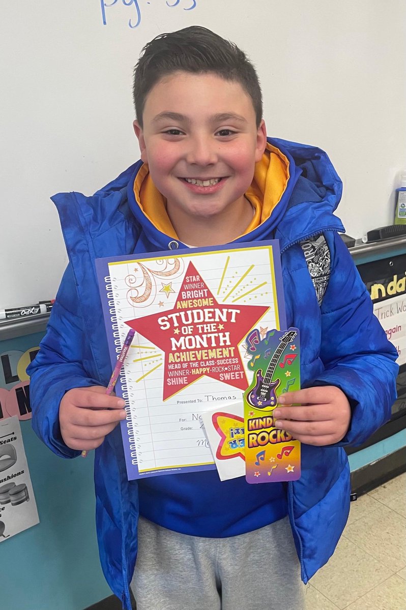 GreystoneEsRI's tweet photo. Congratulations to Thomas, our Room 7 #studentofthemonth! According to Miss Munguia, “He is always polite, respectful, and willing to help. All the other students agreed it was well deserved!” https://t.co/C5LipMqepa