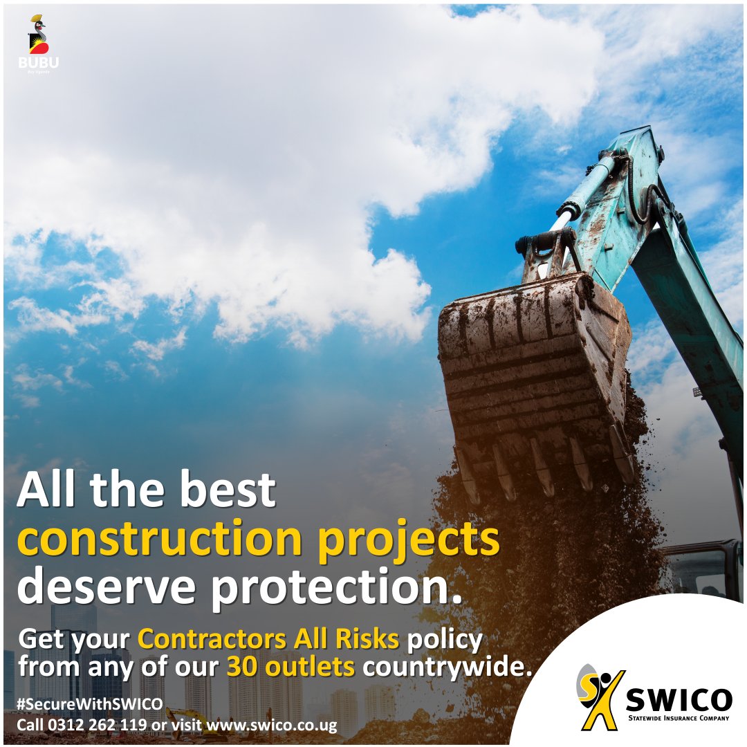 swico_uganda's tweet photo. Working on high-value contracts? Our Contractors All Risk policy can protect you from most eventualities. Focus on your project, we'll handle the risks. #FocusOnConstruction #SecureWithSWICO https://t.co/aczyKotK7b