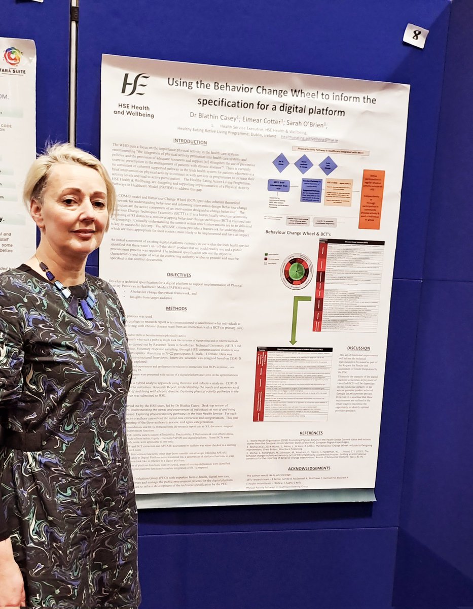 SarahOB38961072's tweet photo. Delighted to have our poster on using behaviour change theory when developing a digital platform specification accepted to @HSELive Better Together digital health conference https://t.co/lL84oLdSGz