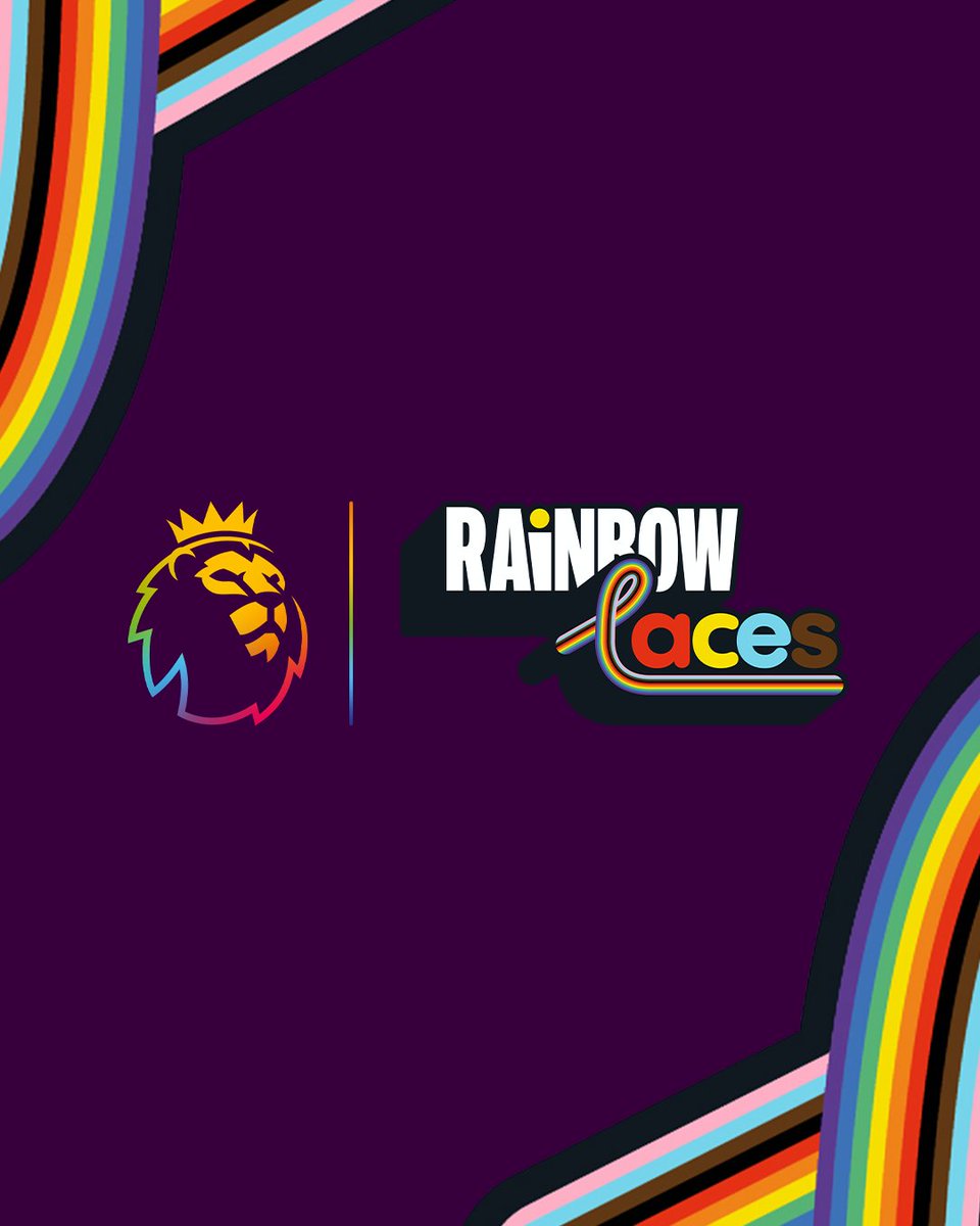 We are proud to celebrate the 10th anniversary of Stonewall's Rainbow Laces campaign 🏳️‍🌈

The Premier League and its 20 clubs will demonstrate ongoing support for LGBTQ+ inclusion at all fixtures between 2 and 7 December

#RainbowLaces |@stonewalluk | preml.ge/eiejf8kf