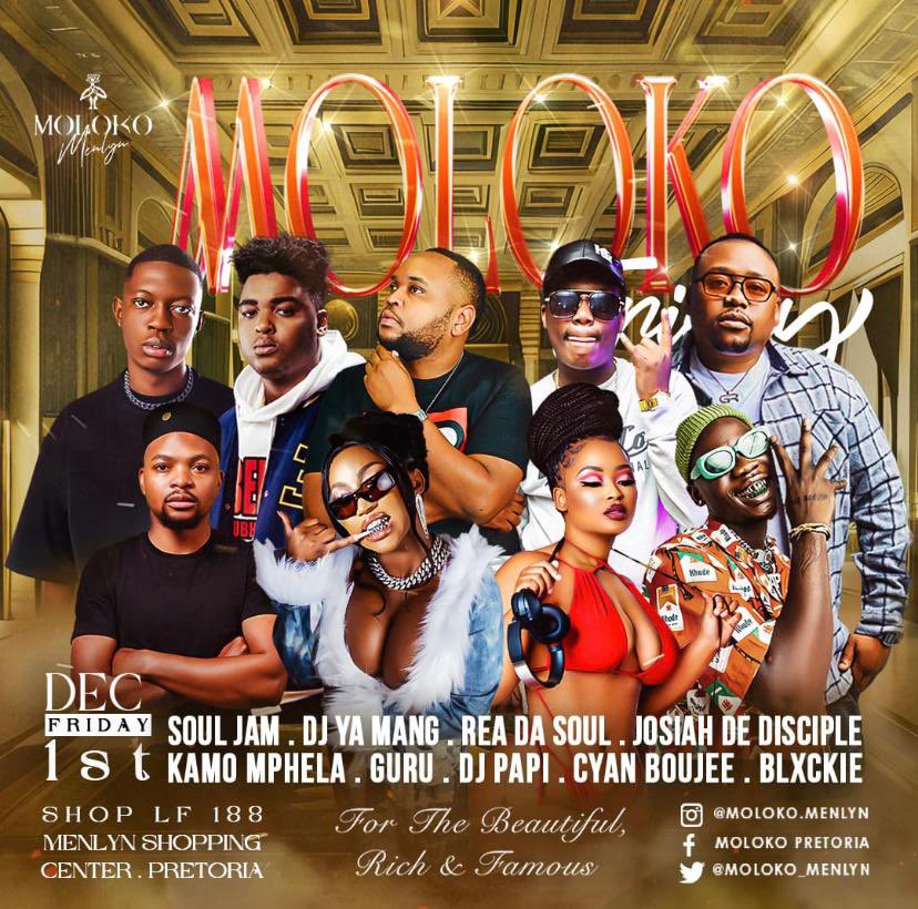Full set tonight <a href="/Moloko_Menlyn/">Moloko Menlyn</a> 🔥
Let’s start December on a good note🥂

#MolokoFridays