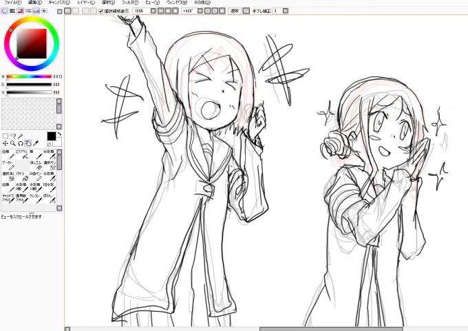 生半可なゆるゆりファンだと「誰?」となる2人描いてる 