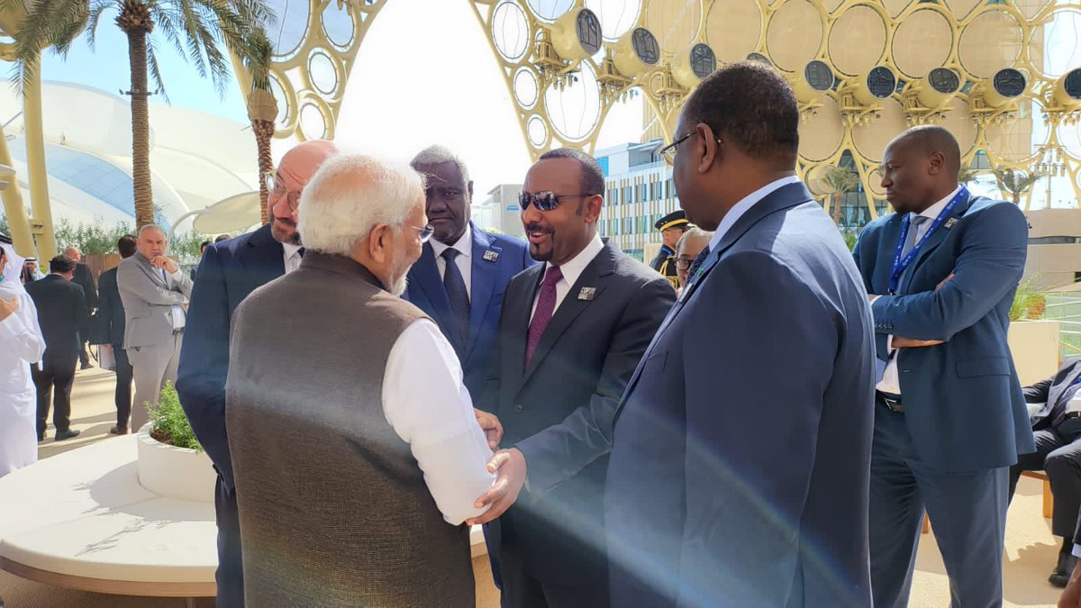 Interacting with PM <a href="/AbiyAhmedAli/">Abiy Ahmed Ali 🇪🇹</a> on the sidelines of #COP28. India values the longstanding friendship with Ethiopia, a relationship enriched by strong mutual cooperation.