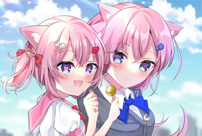 「holding candy twintails」 illustration images(Latest)