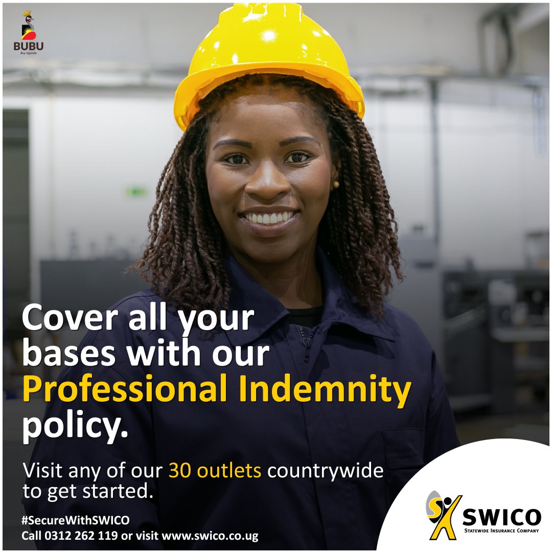 swico_uganda's tweet photo. As a professional, you need to protect yourself against potential claims for injury or loss resulting from your work. Our Professional Indemnity insurance policy has got you covered. #SecureWithSWICO https://t.co/i3K3bFqFJF